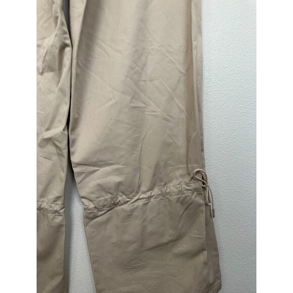 DION LEE Eyelet Tie Parachute Pant Cargo Straight Leg Chalk White Medium Y2K NEW - Picture 11 of 16